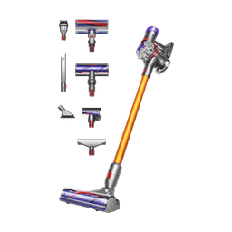 DYSON V8 Absolute 2023 - Steelstofzuiger incl. kruimelzuiger - Accuduur 40 min - Zilver/Geel