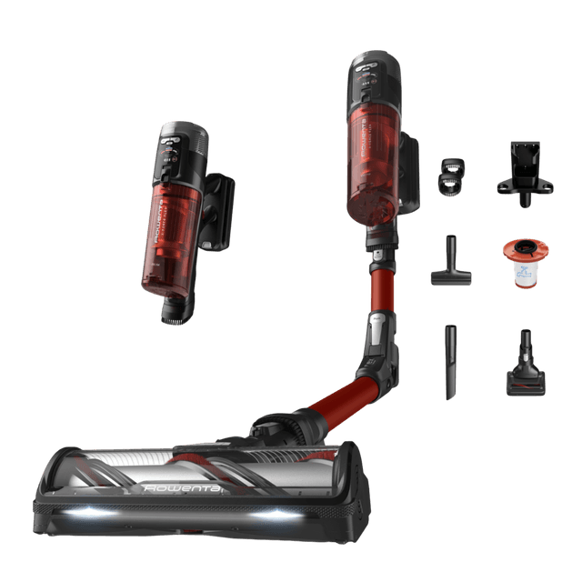 ROWENTA RH9A73 X-Force Flex 13.60 Animal - Steelstofzuiger incl. kruimelzuiger - Accuduur 60 min - Rood