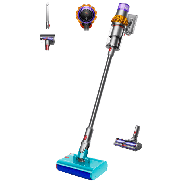 DYSON V15s - Steelstofzuiger incl. kruimelzuiger - Accuduur 60 min - Geel/Nikkel