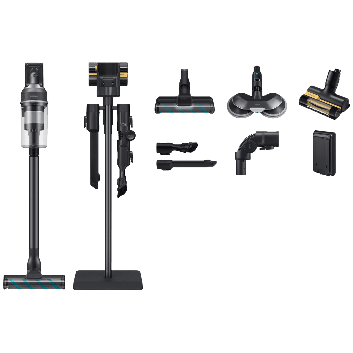 SAMSUNG Jet™ 95S Wet Premium VS70H28GPC/WA - Steelstofzuiger - Accuduur 60 min - Soapstone Charcoal — afbeelding 1