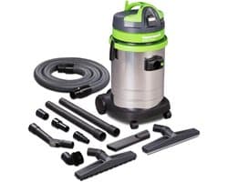 Nat-/droogzuiger - Industriële stofzuiger - Werkplaats schoonhouden - Automatische inschakeling - 15 Kilogram - Groen