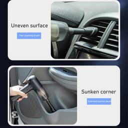 Draadloze handstofzuiger - Kleine stofzuiger - Auto reinigen - Opvouwbaar ontwerp - 302 Gram - Zwart — thumbnail 3