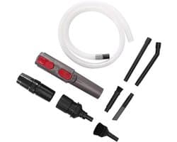 Mini stofzuiger set - Reinigingsaccessoires - Precisie reiniging - 9-delige set - 24 x 20 x 5 cm - Zwart