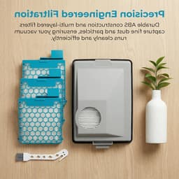 Vervangingsfilterset voor stofzuigers met HEPA-fijnstoffilter, AirClean-filters en reinigingsborstel, geschikt voor optimale luchtkwaliteit en allergieën — thumbnail 1
