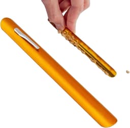 Tafel kruimelborstel - Kruimelverzamelaar - Tafels schoonmaken - Compact en draagbaar - 15 cm lang - Goudkleurig — thumbnail 1