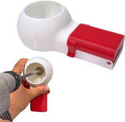 Boor Stofvanger - Puin Container - Mess-Free Boren - Snap-On Ontwerp - 15 x 15 x 5 cm - Wit Rood — thumbnail 3