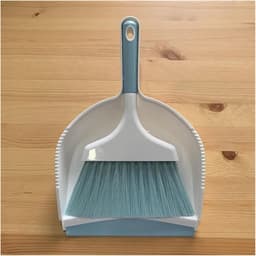 Stoffer en blik set - Mini bezem schep - Aanrecht reinigen - Ergonomisch handvat - Compact formaat - Blauw — thumbnail 2
