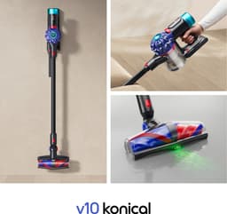 Dyson V10 Konical - Steelstofzuiger - Zwart/Paars - 150 Air Watts — thumbnail 2
