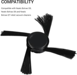 kwmobile robotstofzuiger reserve vegerset - Compatibel met Neato Botvac robotzuiger - 3 borstels — thumbnail 2