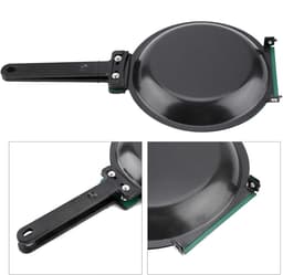 Dubbelzijdige pannenkoekenpan, omeletpan, keukenpan, groen, 19 cm, toastpan met hittebestendig handvat, toastpan voor koken, braden, bakken, grillen — thumbnail 5