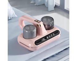Draadloze matrasstofzuiger van 100 W, handstofzuiger voor bedden, met 1 filter, 1800 mAh accu, 10 kPa zuigkracht, LED-display, reinigt effectief bedden, kussens, banken en tapijten.