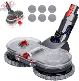 Dweilaccessoire voor Dyson V7 V8 V10 V11 stofzuigers - Inclusief 6 dweildoeken – Vloerdweil – Nat & Droog – Vloerreiniging – Grijs — thumbnail 2
