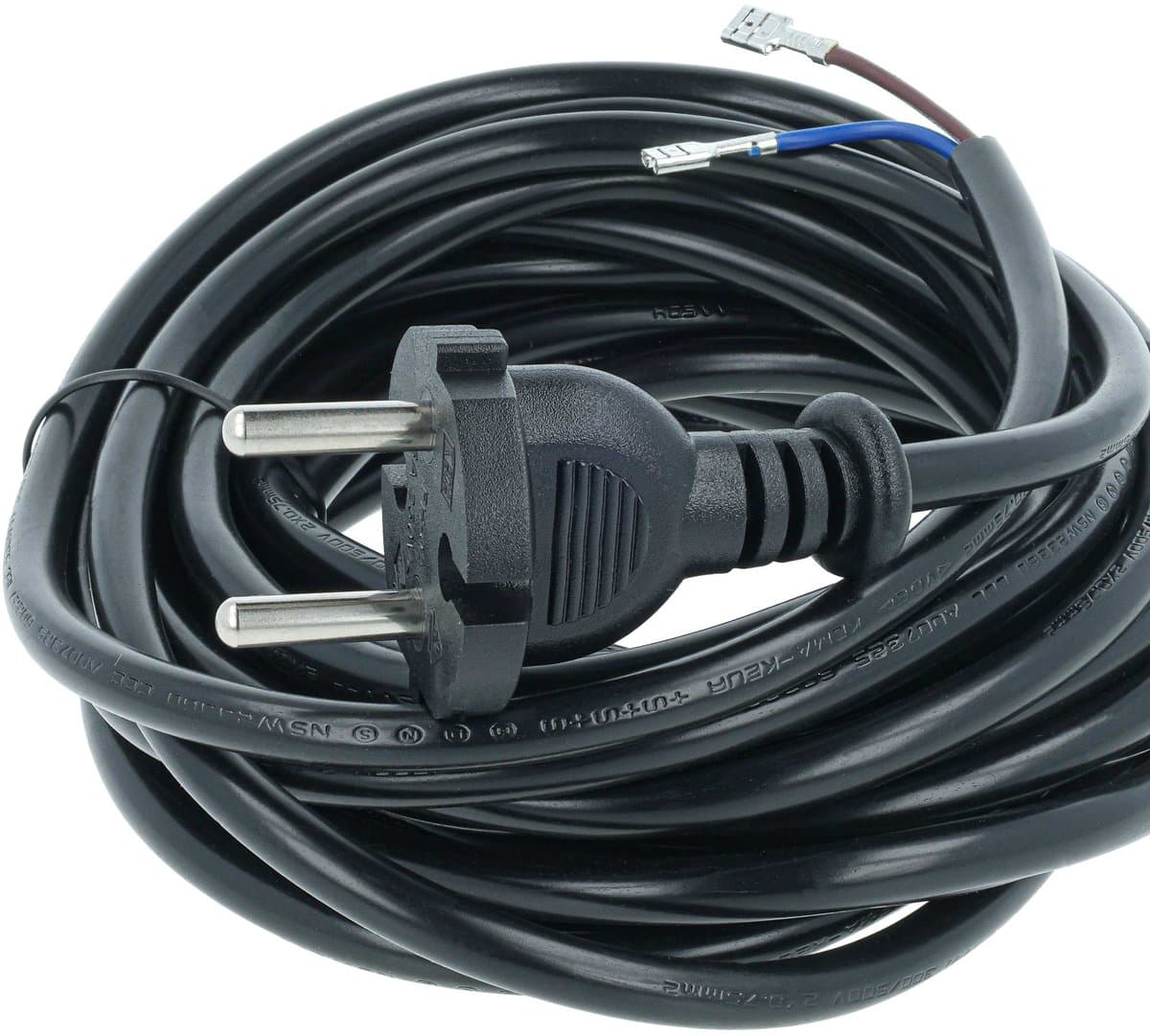 vhbw-stroomkabel compatibel met Kärcher WD3 200, T10/1, T7/1, T14/1, T12/1, WD5.600, T15/1, T9/1, T201, T191 stofzuigers - 6 m kabel 1000 W — afbeelding 1