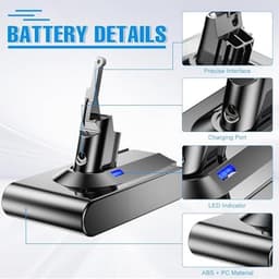 Elzusha - Vervangende Accu voor Dyson V8 Stofzuiger - 2025 mAh — thumbnail 2