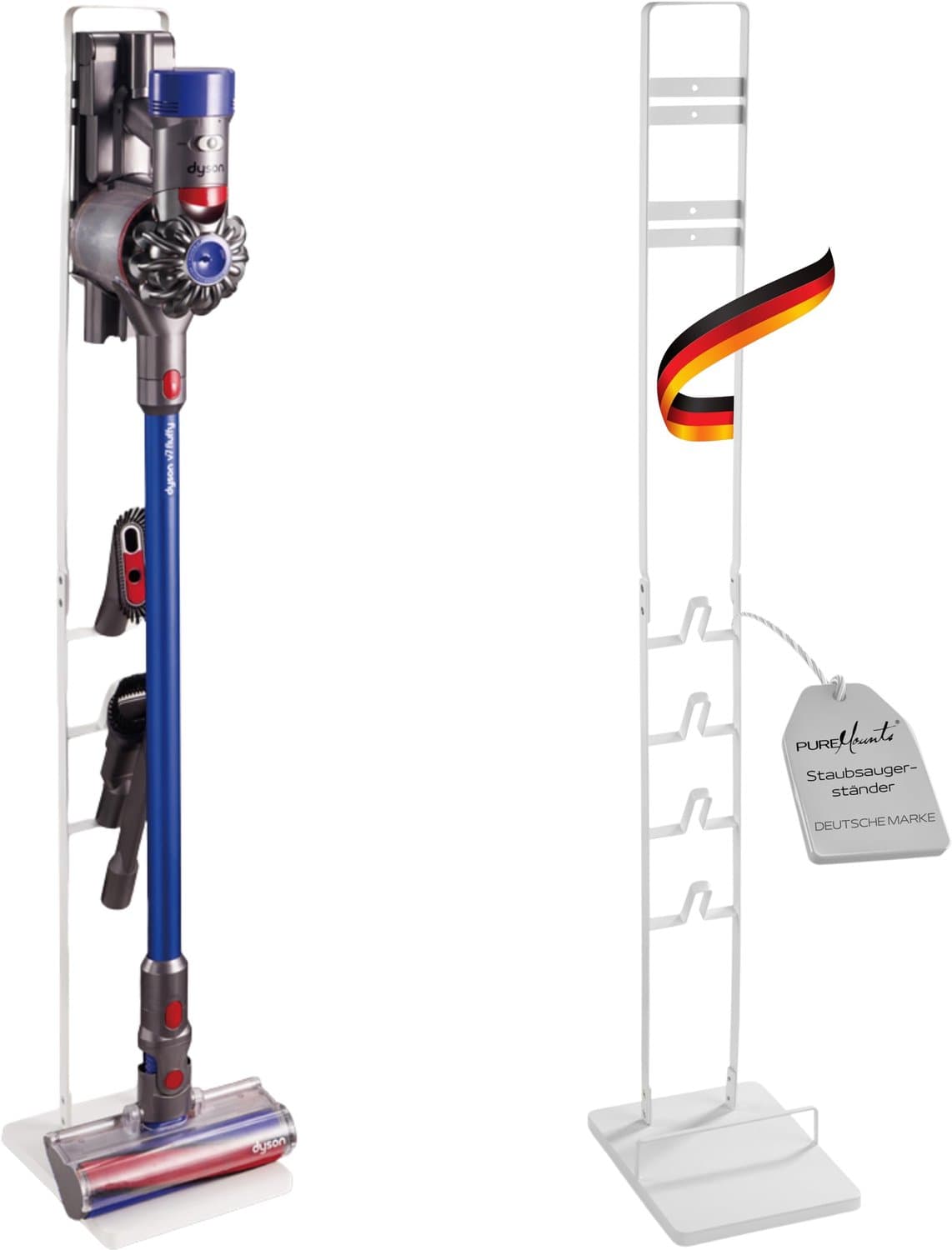 Stofzuigerstandaard - Aluminium - Wit - Geschikt voor Dyson — afbeelding 1
