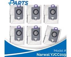Narwal YJCC019 Stofzakken (6 Stuks, Plus.Parts® alternatief voor CP-PJ-A00129-00-00)