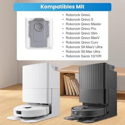 12 stofzakken voor Roborock Saros 10, Saros 10R, S8 MaxV Ultra, Qrevo Pro, Qrevo MaxV en S8 Max Ultra robotstofzuiger - 3,0 liter, 4-laags filter, stofzuigerzakken (max. 60 dagen stofopslag) — thumbnail 5