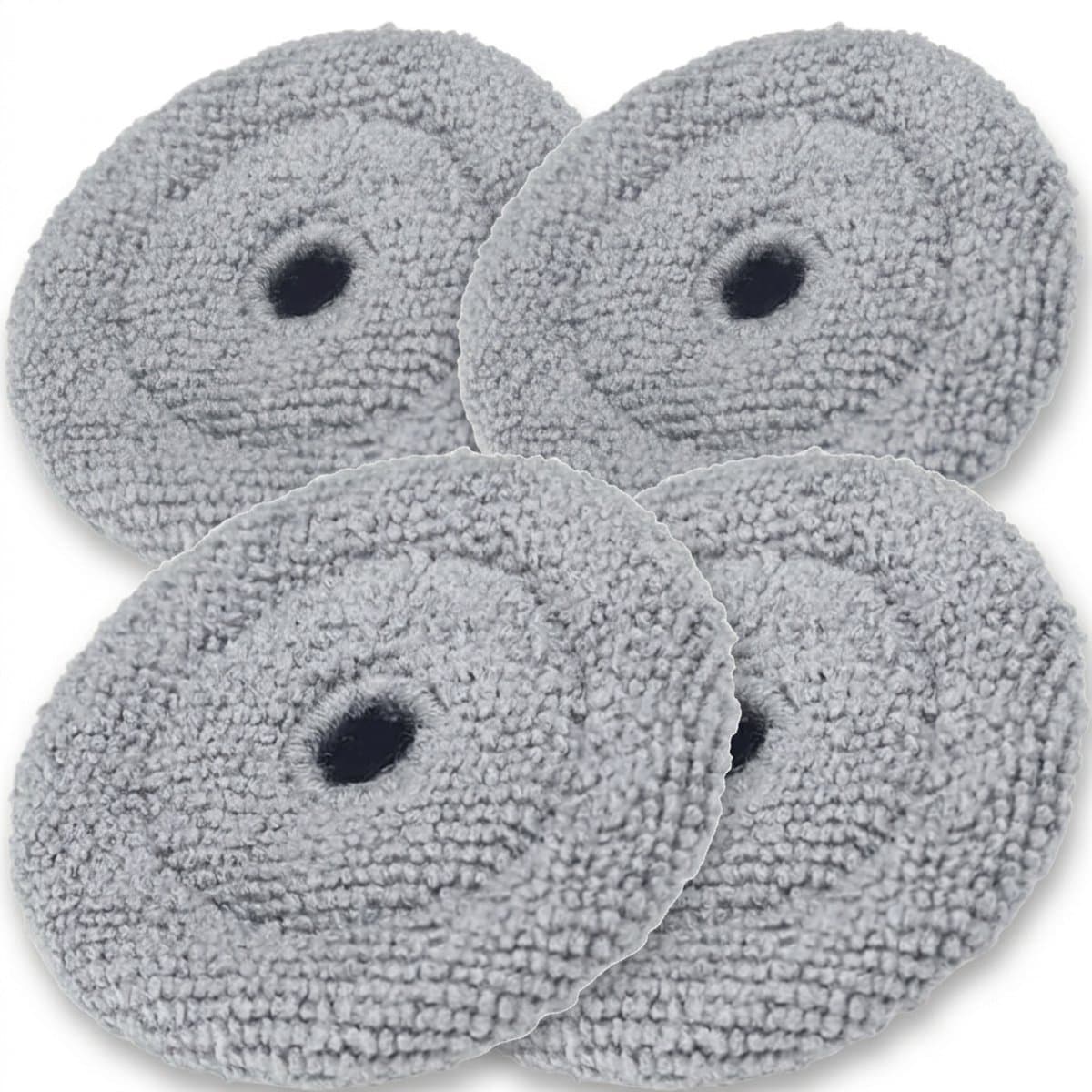 4x Mop pads geschikt voor Roborock Saros 10 - Rond dweil doek — afbeelding 1