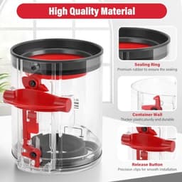 Stofzuigercontainer reserveonderdeel voor Dyson V12 Detect Slim - Stofverzamelpan reservoir accessoires voor Dyson V10 Digital Slim - Stofbusje onderdeel nr. 965272 - PromoHome — thumbnail 3