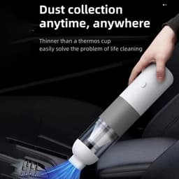 Draagbare Autostofzuiger - Mini Kruimelzuiger - Auto Interieur Reinigen - Krachtige Zuigkracht - 500 Gram - Zwart — thumbnail 4