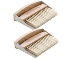 Kleine Bezem Stoffer Set - Mini Schoonmaakborstel - Desktop Reinigen - Lichtgewicht en Draagbaar - 15.5 x 10.5 cm