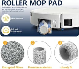Accessoires voor Ecovacs DEEBOT T90 PRO Omni en X12 PRO Omni - 2 stuks roldoeken — thumbnail 4