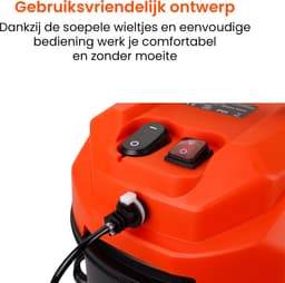 Kibani Nat/ Droogzuiger - Inclusief 3 flessen Reinigingsmiddel - Alleszuiger met Accessoires - met Sproeifunctie - 1600W - Tapijtreiniger - Inclusief Opzetstukken — thumbnail 5