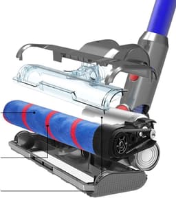 Vervangende onderdelen voor zachte roller-stofzuigerkop Geschikt voor Dyson v7 v8 v10 v11 v15 Animal Cyclone Absolute Fluffy Motorhead hardhouten vloer stofzuigeropzetstuk met 4 LED-lampjes [2025] Bal/slank type niet compatibel — thumbnail 5