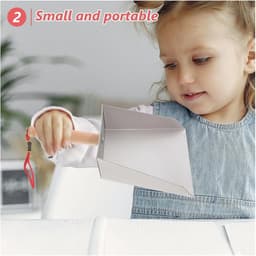 Stofblik Bureau - Mini Stoffer - Kleine Ruimtes Schoon - Roestvrijstalen Oppervlak - 21.5 cm Lengte - Metaal — thumbnail 2