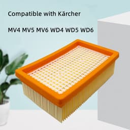 Platgeplooid filter compatibel met Karcher MV4 MV5 MV6 WD4 WD5 WD6 — thumbnail 2