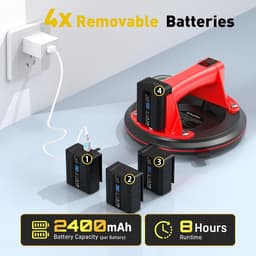Accuzuiglift - Elektrische Glaszuiger - Materiaal Transport - 2000 mAh Accu - Ø 20 cm — thumbnail 3