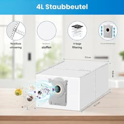 GELLDG Stofzuigeronderdelen - 24 Stuks - Vervangingsset - Geschikt voor Ecovacs Deebot T50 Pro Omni Gen2 / T50 PRO Omni / T50 Omni - Incl. 1 Hoofdborstel, 6 Dweilen, 6 Stofzakken, 4 Filters, 6 Zijborstels en 1 Reinigingsborstel — thumbnail 3