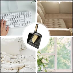 Mini Stofpan Borstel - Veegset - Bureau Schoonmaken - Ergonomisch Houten Handvat - Compact Ontwerp - Niet gespecificeerd — thumbnail 5
