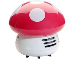 Mini Stofzuiger - Tafelstofzuiger Schoonmaker - Bureau Schoonmaken - Draadloos Ontwerp - 10 cm Breed - Roze Rood
