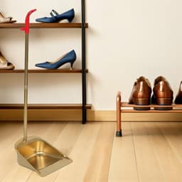Stoffer en blik - Vuilnisschep - Efficiënt schoonmaken - Brede schepmond - 82 cm lang - Goud — thumbnail 5