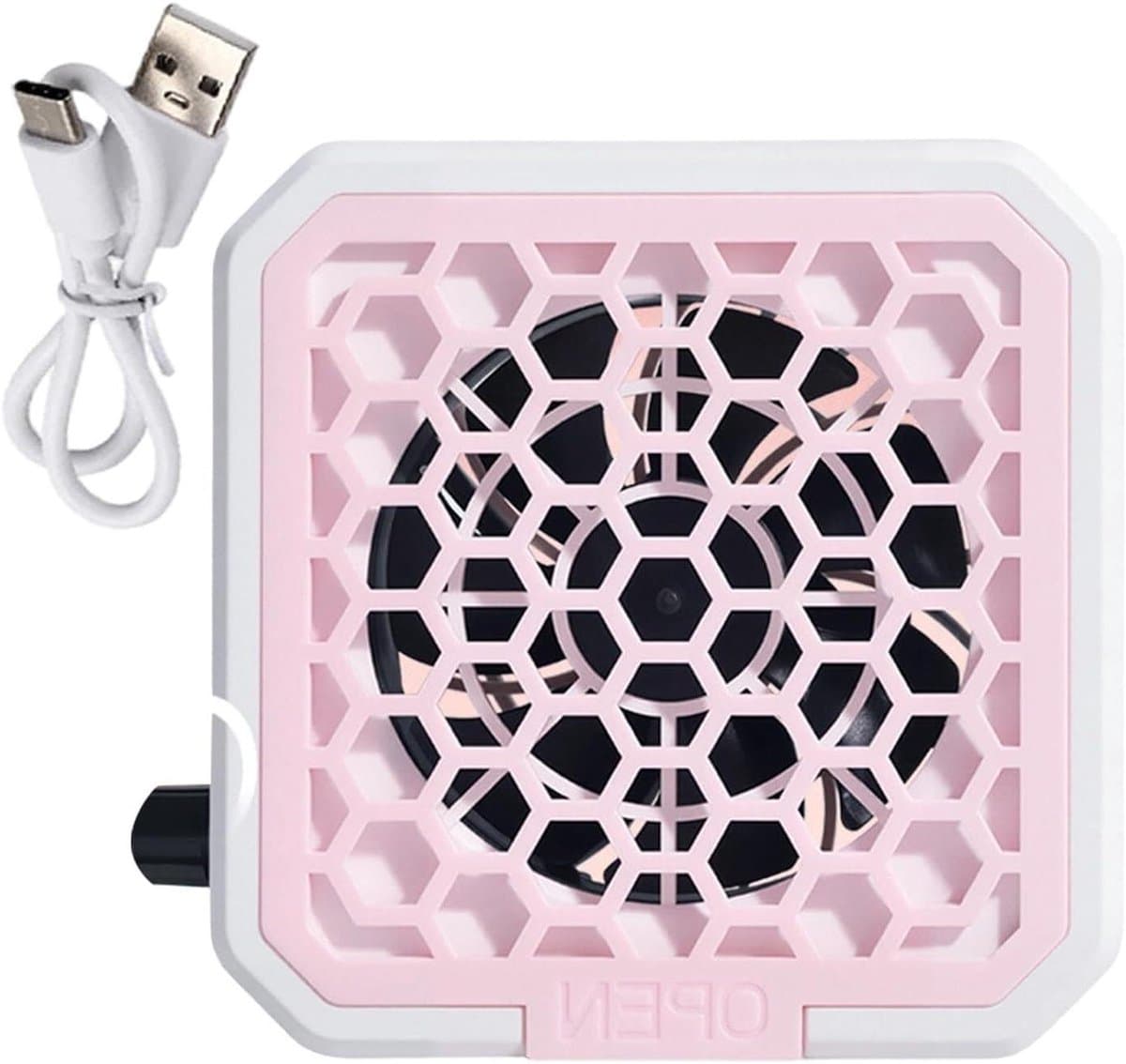Mini Stofzuiger - Nagelstof Verzamelaar - Manicure Reiniging - Draadloos Krachtig - 16x16x6 cm - Wit — afbeelding 1
