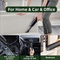 Handstofzuiger - Draagbare Stofzuiger - Auto Interieur Reinigen - 5000 Pa Zuigkracht - 70W Motor - Groen — thumbnail 5