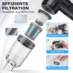 Kruimeldief draadloos - Handstofzuiger - Autostofzuiger - Zitplaatsreiniging — thumbnail 5