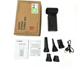 Draagbare Handheld Luchtblazer - 110000 RPM Turbo Ventilator Snoerloze Elektrische Stofblazer — thumbnail 2