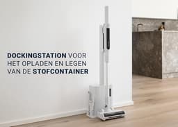 Draadloze Steelstofzuiger - Lichtgewicht Handstofzuiger - Dagelijkse Schoonmaak - Met Dockingstation - 02 L Stofcapaciteit - Grijs — thumbnail 3
