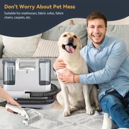 Stofzuiger – Zuigapparaat – Sobezuiger – Tapijtreiniger – Nat- en Droogzuiger – Krachtige 400W Motor – 9kPa Zuigkracht — thumbnail 1