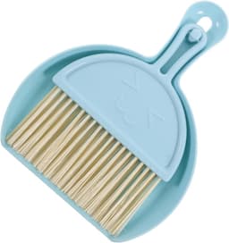 Mini Bezems Stoffer - Reinigingsset - Bureau Schoonmaken - Compact Ontwerp - 18 cm Bezem - Blauw — thumbnail 1