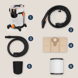 Zeegma Wash 1400W – Krachtige stofzuiger met wasfunctie – Tapijtreiniger en bekledingreiniger – Waterstofzuiger met HEPA-filter – Inclusief 3 extra stofzuigerzakken 20L – Voor auto, meubels en vloeren – Blaasfunctie – 4L tank – 13m bereik – Waszuiger — thumbnail 3