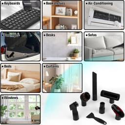 Allecto Premium - Set van 7 Universele Stofzuigeropzetstukken - 2-in-1 Zuigkop - Stofzuigeraccessoires met Lange Platte Kop - 32-35 mm - Voor Alle Stofzuigers — thumbnail 5