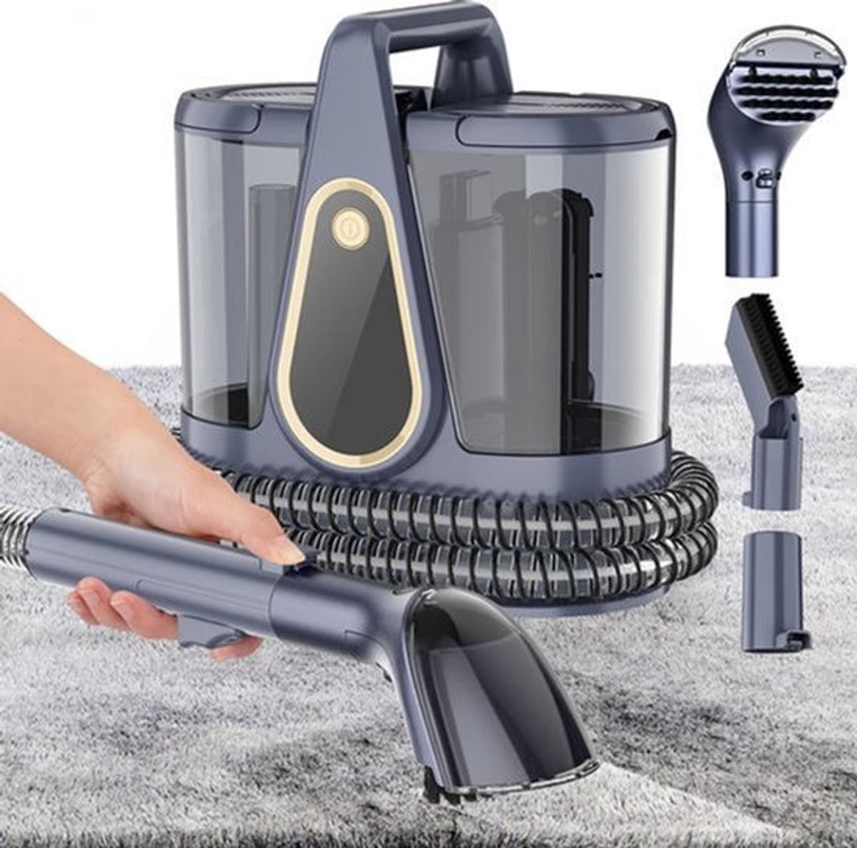 Draagbare Tapijtreiniger 550 W - 17 KPa Zuigkracht - 3.5 kg Gewicht - Bekledingsreiniger Spot Cleaner - Voor Autobank En Dierenhaar — afbeelding 1