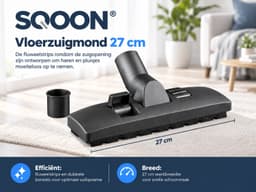 SQOON® Combi zuigmond 32/35 mm Universeel (met pasbus) - 27 cm breed - voor stofzuigers met 32 of 35 mm aansluiting — thumbnail 4