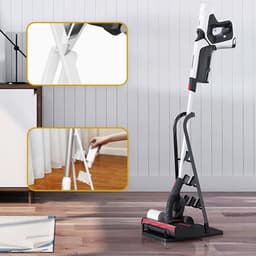 Stofzuigerstandaard Met Opbergruimte – Stevig Ijzer En Ruimtebesparend – Eenvoudig Te Installeren – 62 cm Hoog En Geschikt Voor De Meeste Steelstofzuigers – Voor Thuis En Studentenkamer – Zwart — thumbnail 5