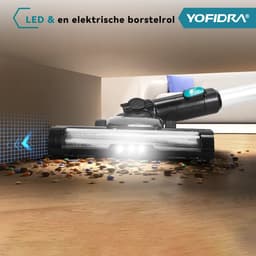 Yofidra Draadloze steelstofzuiger - 30 kPa Steelstofzuiger - Accustofzuiger - mit 2x Accu‘s - 2 snelheden - Voor Tapijt, Harde Vloeren en Dierenhaar — thumbnail 5