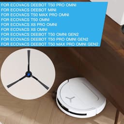 Ronte - Reserveonderdeel zijborstels voor robotstofzuiger, set van 6 - Ecovacs Deebot T50 Pro Omni/T50 Max PRO OMNI/T50 Omni/X8 PRO OMNI/X8 Omni - Stofzuiger accessoires - Duurzame borstels - Vervangingsonderdeel — thumbnail 3