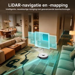 AIRROBO L60 – Robotstofzuiger – met dweilfunctie en oplaadstation – voorzien van rubberen borstels, waardoor snoeren niet verstrikt raken – bijzonder geschikt voor het verwijderen van dierenharen – 13000 Pa – gebruiksduur 240 minuten — thumbnail 5